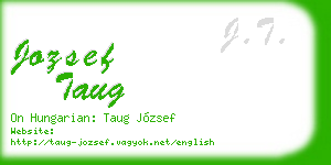 jozsef taug business card